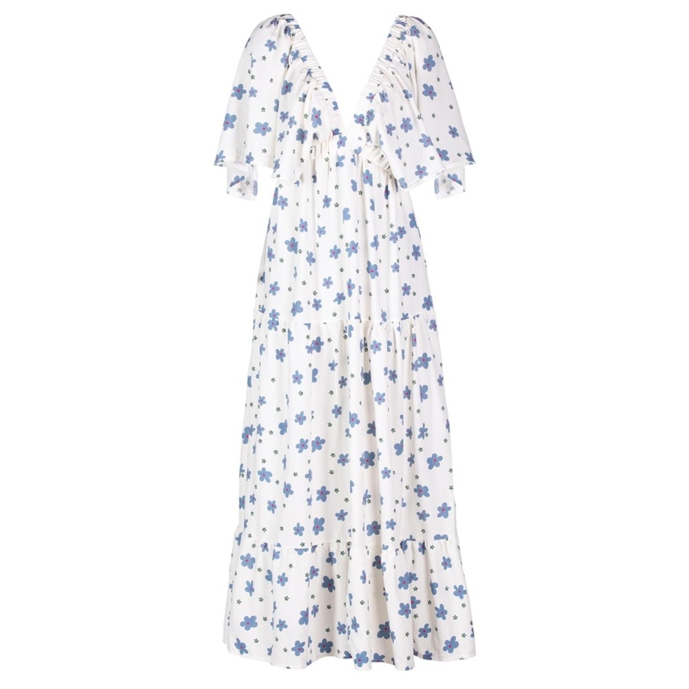 Beautiful V-neck, Backless Maxi Dress